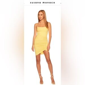 Susana Monaco Strap Gathered Dress Size Large